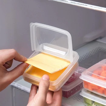 1 ШТ. Ящик для хранения сливочного масла и сыра, Портативный Холодильник, Органайзер для хранения свежих фруктов и овощей, Прозрачный контейнер для сыра