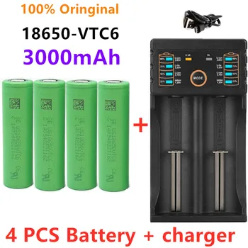 100% neue original 3,7V3000 MAH Li ionen 18650 batterie für SONY US18650VTC6 3000 mah 18650 batterie 3,7V+ 1stücke USB ladegerät