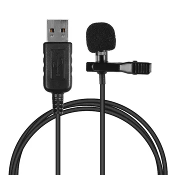 Фотография, мини-микрофон, Петличный Зажимной конденсаторный микрофон, микрофон с USB для компьютера, ПК, ноутбука для видеоинтервью