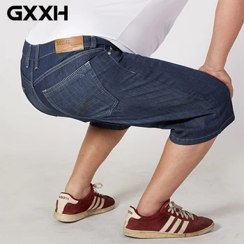 Очень большие Летние мужские джинсовые шорты большого размера большого размера 30-52, свободные прямые джинсовые шорты оверсайз 52 50 48 46