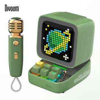 Горячая распродажа на Amazon Divoom Ditoo Будильник в стиле ретро, светодиодный дисплей 