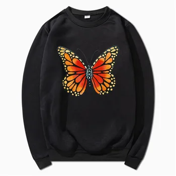 2023 Новые толстовки с принтом бабочки, толстовка, модная уличная одежда в стиле хип-хоп, пуловер Harajuku, Топы с длинными рукавами Оверсайз, Sudaderas