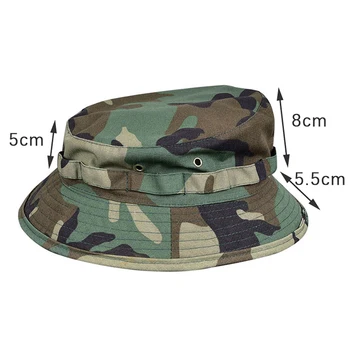 1 шт. Шляпа, военные Тактические шляпы-ведра для мужчин, женщин, охоты, рыбалки, уличного камуфляжа, Хлопковая солнцезащитная кепка