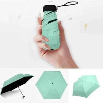 Женский Плоский легкий зонт от солнца и дождя, складной зонт от солнца, мини-зонт небольшого размера, удобный для хранения зонта.