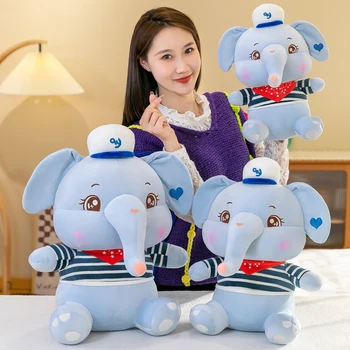 Новые темно-синие животные-слоны, мягкая плюшевая игрушка, подарок на день рождения для девочек