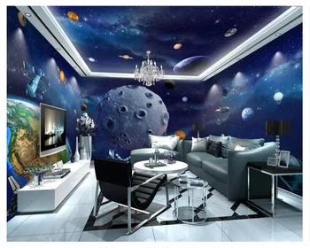 beibehang Современная мода классическая декоративная живопись стерео шелковистые обои небесная тема космос 3D обои для всего дома домашний декор
