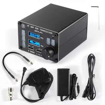 USDX SDR Приемопередатчик Всережимный 8-Полосный КВ Радиолюбитель QRP CW Приемопередатчик Встроенный Антенный Тюнер ATU-100 Двойной OLED