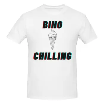 Мужская футболка Bing Chilling из хлопка с коротким рукавом на заказ