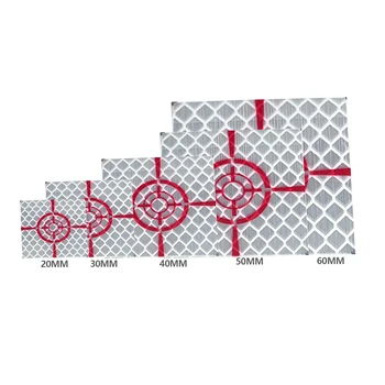 100шт Красный круг Отражающий лист для тахеометра 20 30 40 50 60 мм Треугольная лента Целевой отражающий лист