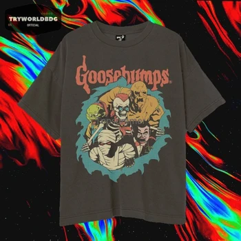 Футболка с фильмом Goosebumps Темно-серая винтажная футболка