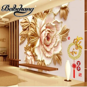 beibehang beibehang Papel de parede sala обои на заказ 3d Китайский пион 3d 3d настенные фрески обои High fashionWarmth