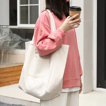 Женская сумка через плечо в японском стиле, женская холщовая сумка, универсальная сумка почтальона, большая вместимость, посылка для покупок, 2023 Новая сумка-тоут