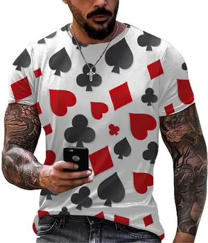 Мужская футболка с коротким рукавом с цифровым 3D принтом, повседневная футболка с коротким рукавом