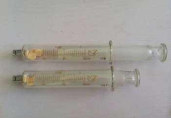 30 мл стеклянный шприц Luer Lock Head инжектор-пробоотборник для дозирования чернил химическая медицина