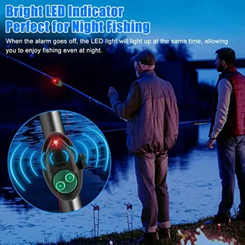 Электронный индикатор поклевки при рыбалке, сигнализация, поиск снастей для ловли Карпа, светодиодные фонари, Наружные колокольчики, Водонепроницаемые Аксессуары для удилища