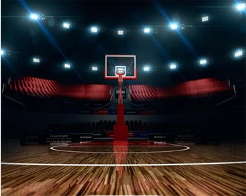 Большие обои WELLYU на заказ, красивая крутая баскетбольная площадка, 3D дизайн, настенная роспись papel de parede3D