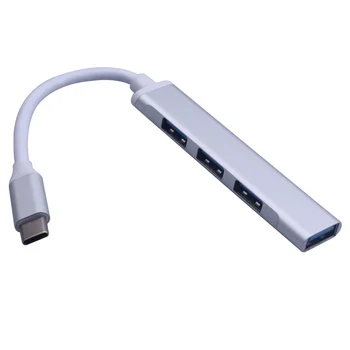 Тип C Концентратор USB C На 4 Порта USB3.0 2,0 Адаптадор USB Разветвитель Док-Станция Для Macbook Pro/Air ПК Ноутбук Аксессуары Для Телефонов