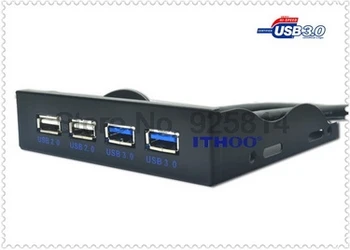 dhl или EMS 20шт 4 Порта USB 2.0 USB 3.0 Концентратор На Передней Панели Разветвитель Внутренний Комбинированный Кронштейн Адаптер для 3,5 Дюймового Отсека для Гибких Дисков