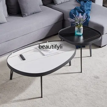Креативный простой диван специальной формы, приставной столик, современный свет, роскошь, мини-рок-доска для гостиной, журнальный столик для маленькой квартиры