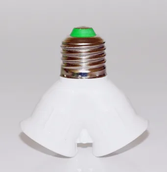 Преобразователь держателя лампы E27 в 2E27, E27 Разветвитель на 2 E27, светодиодная галогенная лампа Y-образной формы, адаптер лампы, конвертер, Бесплатная доставка