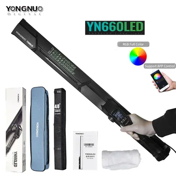YONGNUO YN660LED Handheld Stick LED Регулировка освещения для Видео Двухцветный 2000-9900 k RGB Полноцветный Светильник Для Фотосъемки