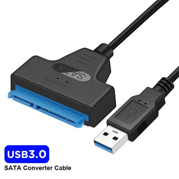 Кабель жесткого диска USB3.0 на Sata Совместим с 2,5 дюймовыми разъемами SSD HDD для жесткого диска компьютера Usb 2.0 Кабель-адаптер Sata
