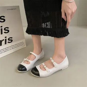 Весенняя женская мода 2023 года, удобная, все просто, одиночная обувь, женская мода, легкие туфли Мэри Джейн на плоской подошве на высоком каблуке